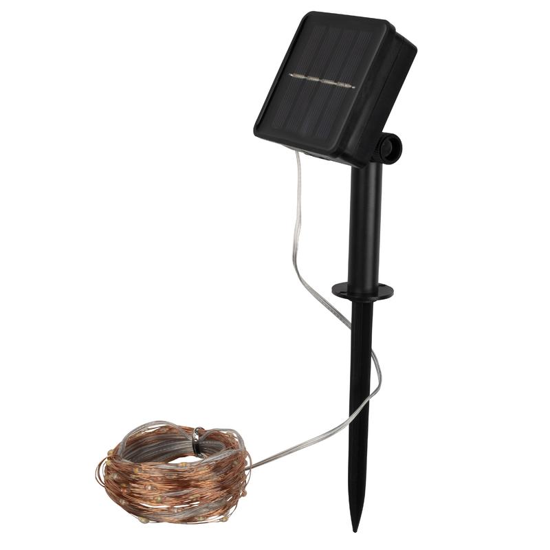 Светильник светодиодный садовый SLR-G03-100Y нить 100LED желт. на солнечн. батарее ФАZА 5033320