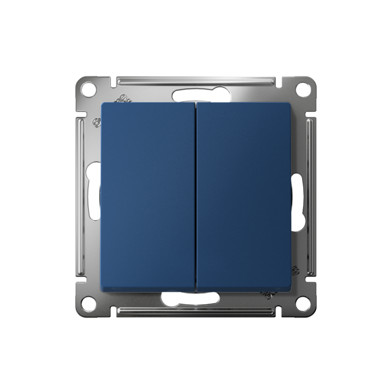 Переключатель перекрестный 2-кл. AtlasDesign 2хсх.7 10АХ механизм аквамарин SE ATN001173