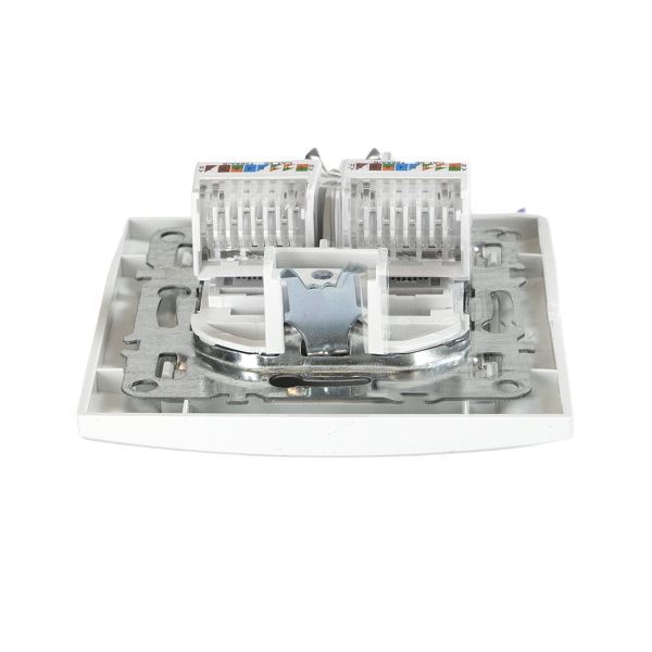 Розетка компьютерная 2-м СП Минск RJ45 бел. EKF ERK02-035-10