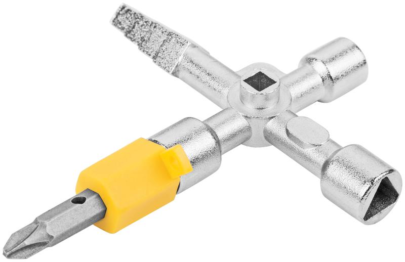 Ключ универсальный для электрошкафов 5в1 двусторон. CrV бита PH2/SL7 FIT 60107