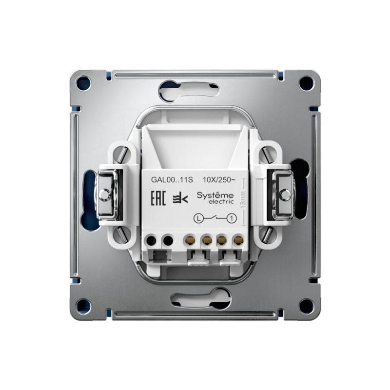 Выключатель 1-кл. ArtGallery 10AX быстрозажим. клем. механизм аквамарин SE GAL001111S