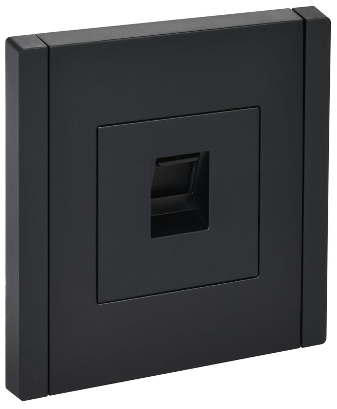 Розетка компьютерная RJ45 кат.5E FORTE&PIANO FP132 черн. IEK FP-K10-1-K02