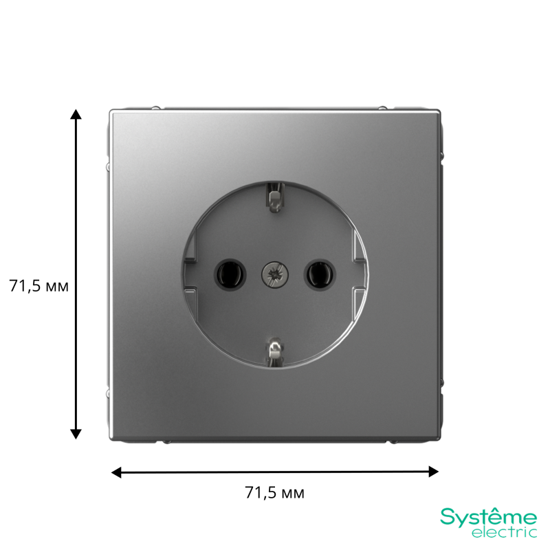 Розетка ArtGallery 16А с заземл. быстрозажим. клем. механизм сталь SE GAL000943S