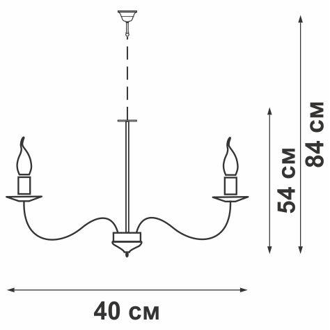 Люстра 4xE14 макс. 40Вт Vitaluce V3359/4