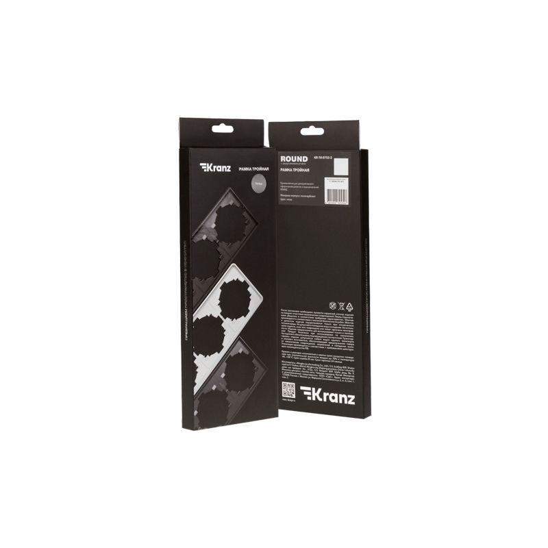 Рамка 3-м ROUND MIELE титан Kranz KR-78-0753-2