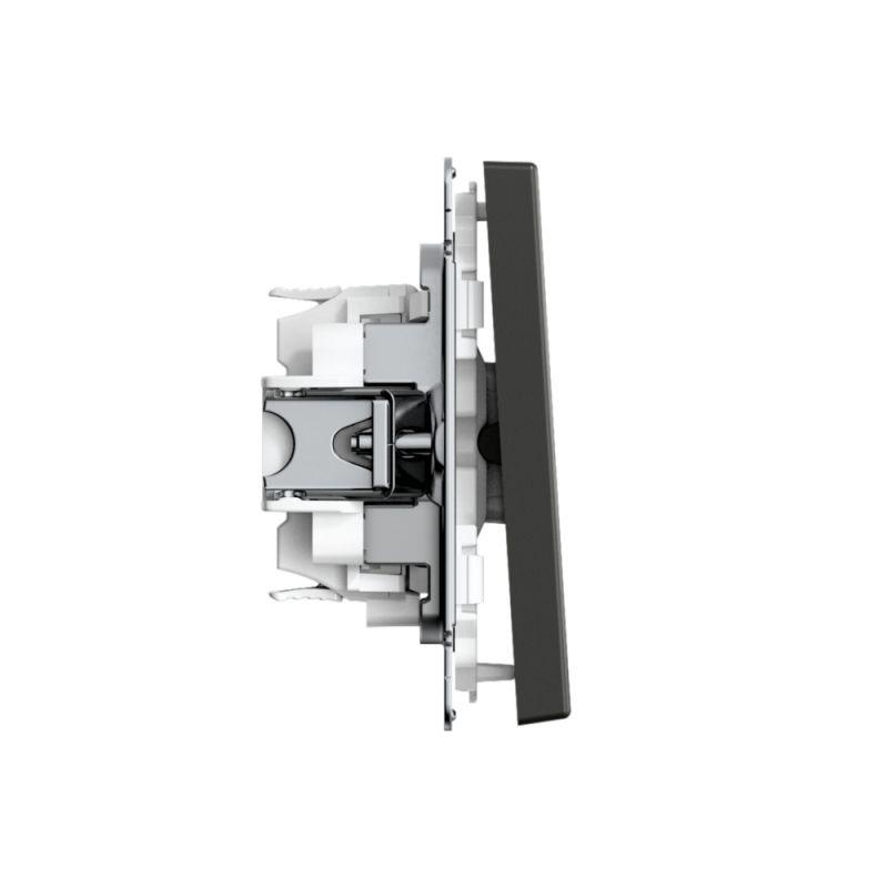 Переключатель перекрестный ArtGallery 10AX быстрозажим. клем. механизм базальт SE GAL001471S