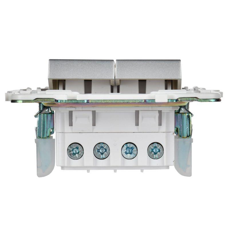 Выключатель перекрестный 2-кл. SKANDY 10А SK-V06S серебр. IEK SK-V23-0-10-K23