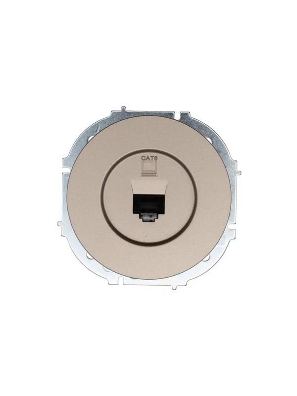 Розетка компьютерная СП OSEN RJ45 кат.6 механизм титан LEZARD 743-3788-140