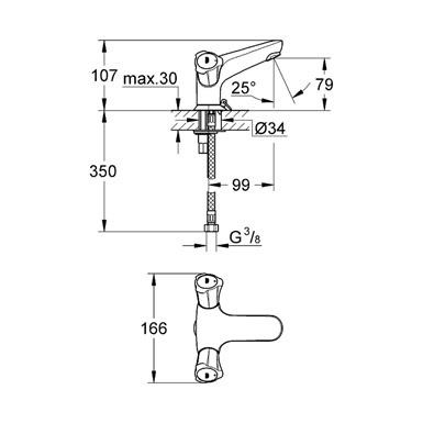 Смеситель Grohe Costa L 21100001 для раковины