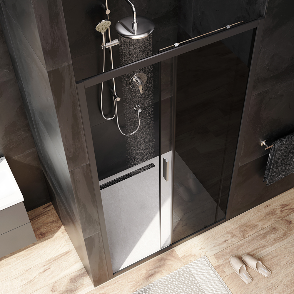 Дверь душевая 110х195, стекло тонированное AM.PM Gem W90G-110-1-195BG