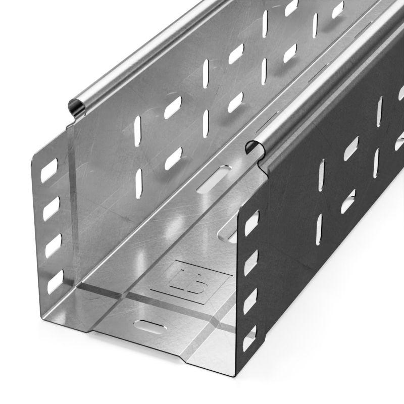 Лоток перфорированный 100х100 L3000 сталь 0.8мм INOX (AISI 304) Стандарт Промрукав PR16.2329