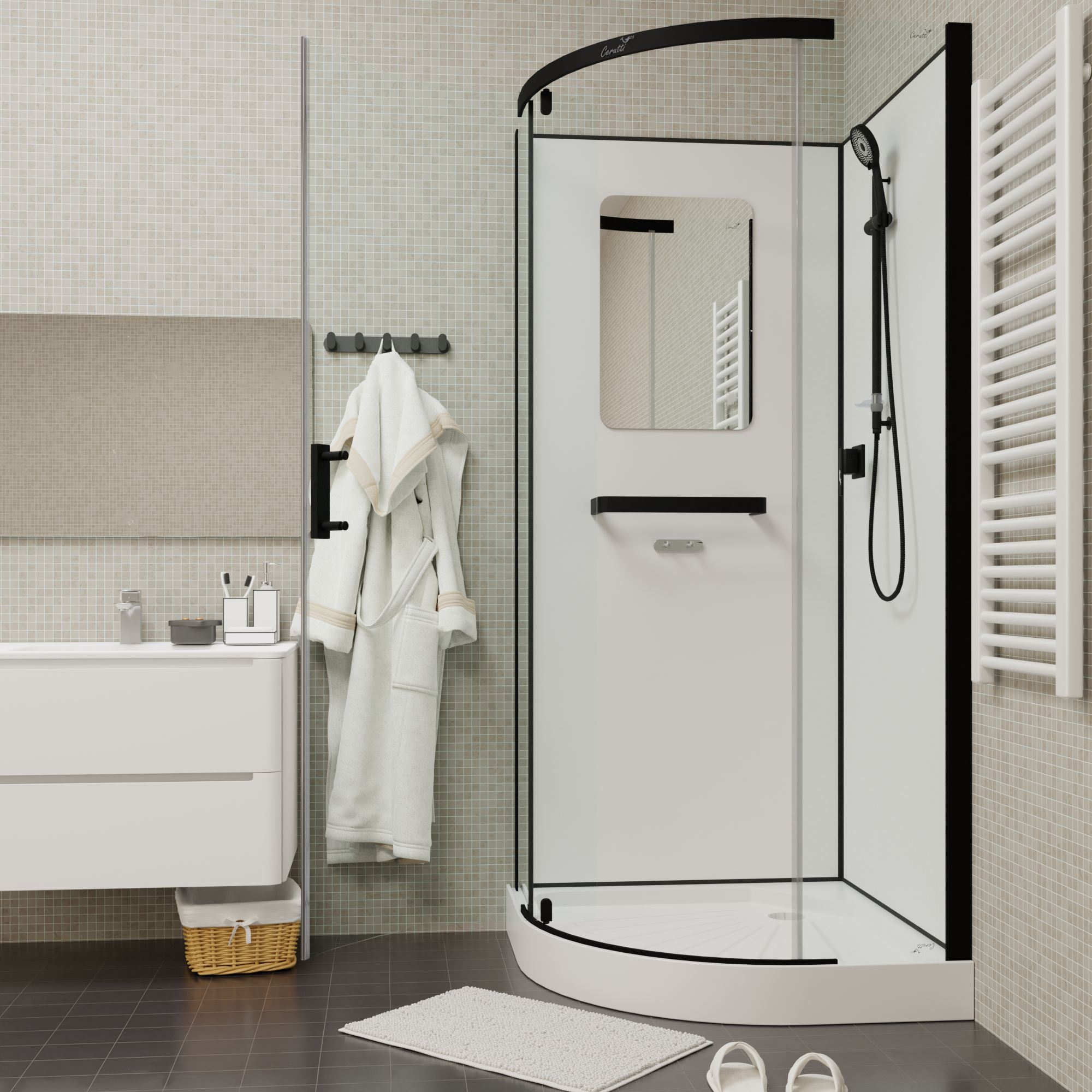 Кабина KORRA90B душевая Ceruttispa (90x90x205)