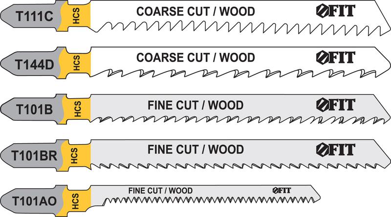 Набор полотен для электролобзика 5шт (T111C T144D T101B T101BR T101AO) FIT 41010