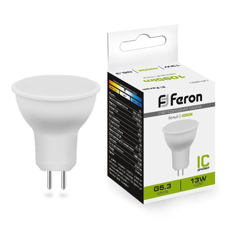 Лампа светодиодная 13Вт 230В G5.3 4000К MR16 LB-960 FERON 38189