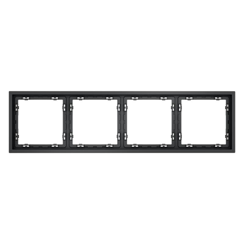 Рамка 4-м S70 пластик. графит Voltum VLS100407