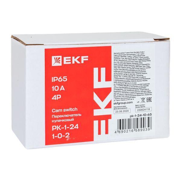 Переключатель кулачковый ПК-1-24 4п 10А "1-0-2" IP65 EKF pk-1-24-10-65