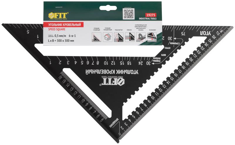 Угольник кровельный цельнометаллический профи 300х300мм FIT 19275