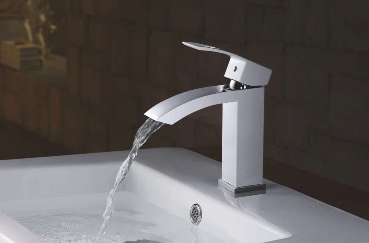 Смеситель для раковины Rose R15F R1501F, белый/хром