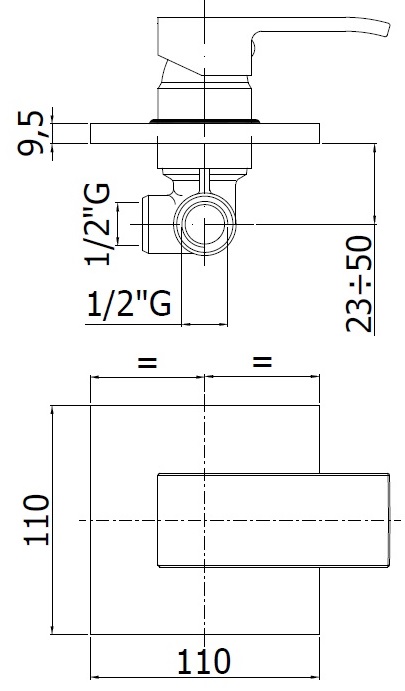 Смеситель встраиваемый для душа Paffoni ELLE EL010NO/M встраиваемый Черный матовый