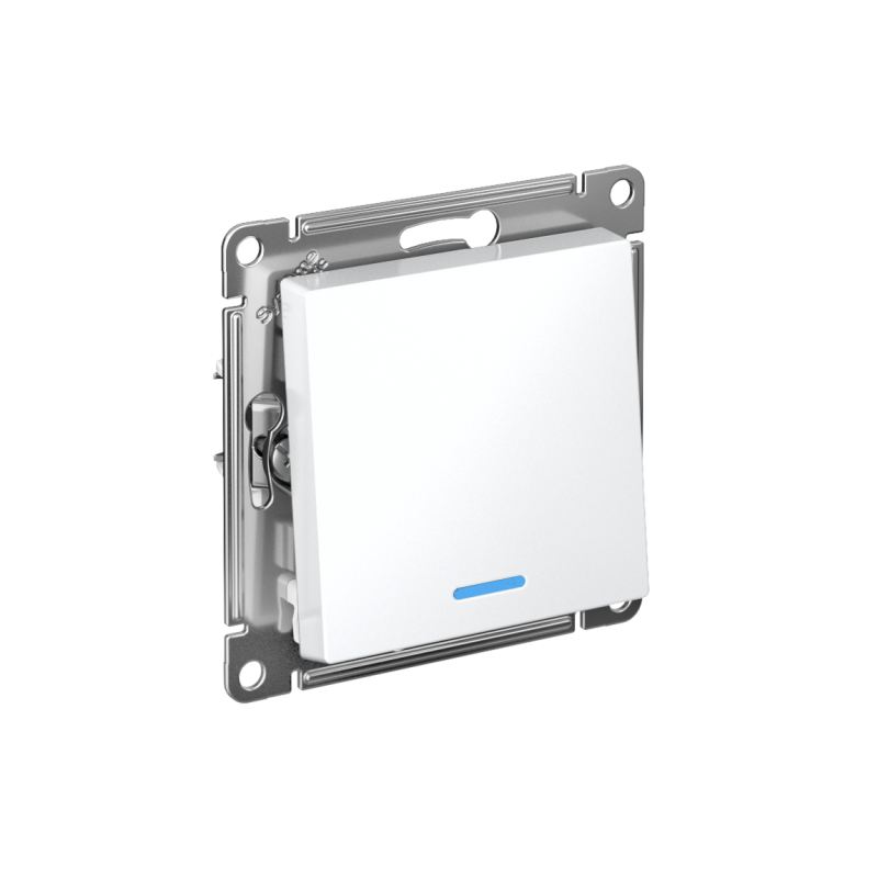 Выключатель 1-кл. AtlasDesign (сх. 1а) 10AX с подсветкой быстрозажим. клем. механизм бел. SE ATN000113S