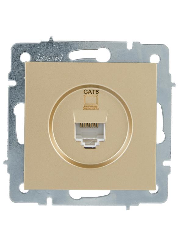 Розетка компьютерная VESNA зол. 140 LEZARD 742-3688-140