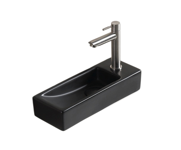 Раковина Gid Bm9271L 62202L подвесная черная матовая 38.0x14.5x8