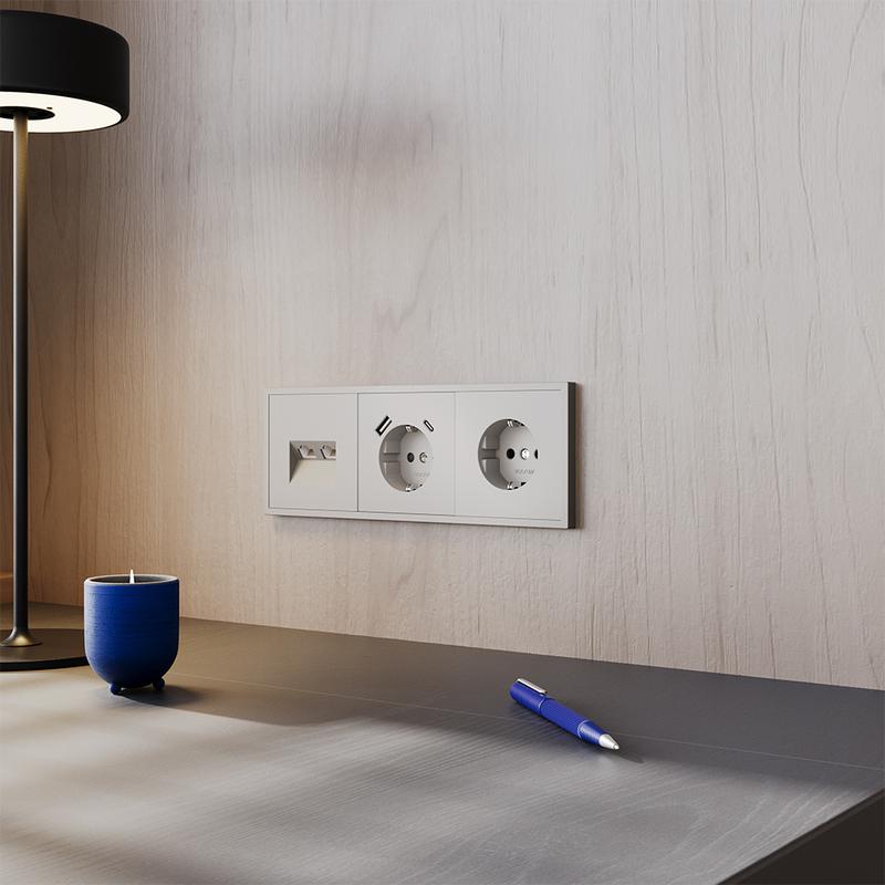 Розетка 1-м СП S70 16А с заземл. механизм кашемир Voltum VLS040103