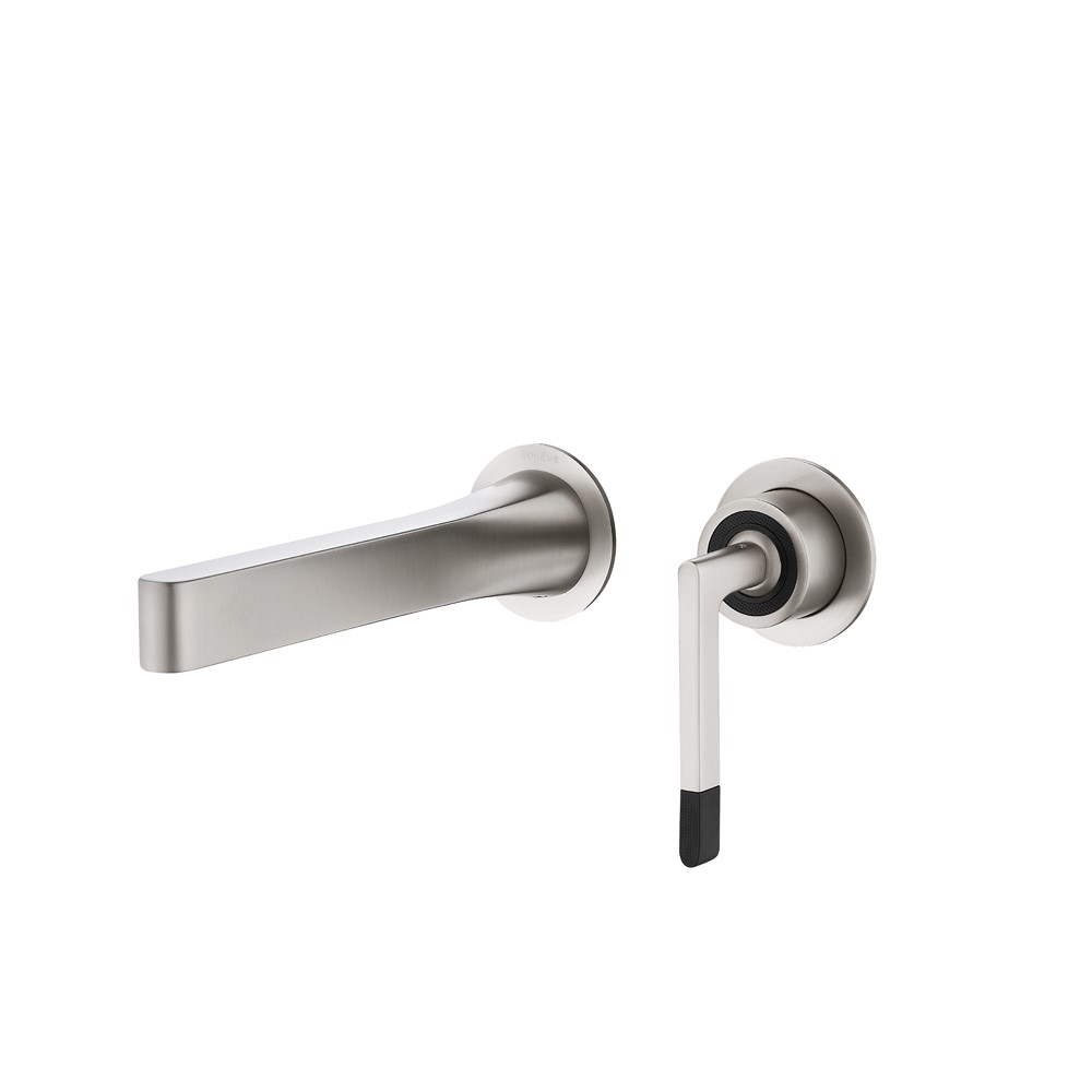 Смеситель Boheme Duo для раковины из стены 2х-позиционный NICKEL BRUSH