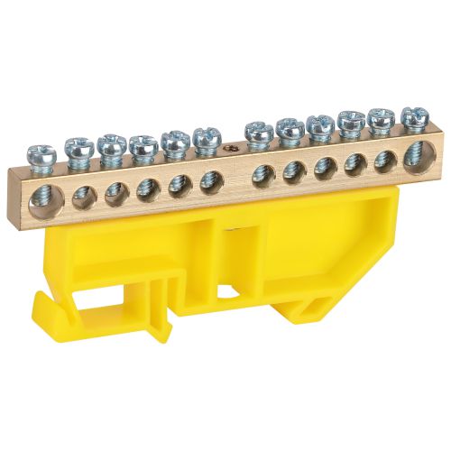 Шина PE "земля" на DIN-изоляторе ШНИ-8х12-12-Д желт. NO-224-96 Эра Б0062839