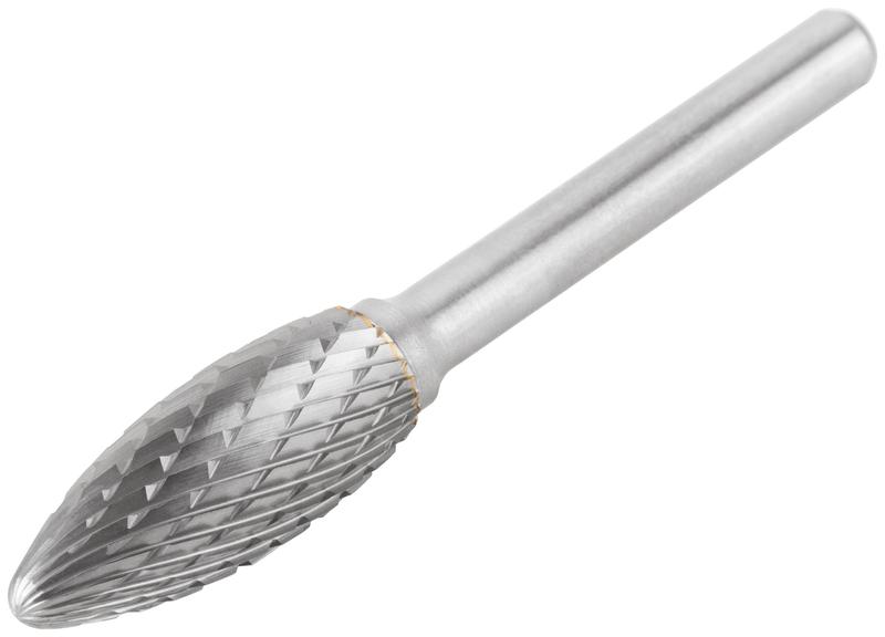 Шарошка карбидная штифт 6мм тип "H" эллипсоидная 12х32х75мм FIT 36624