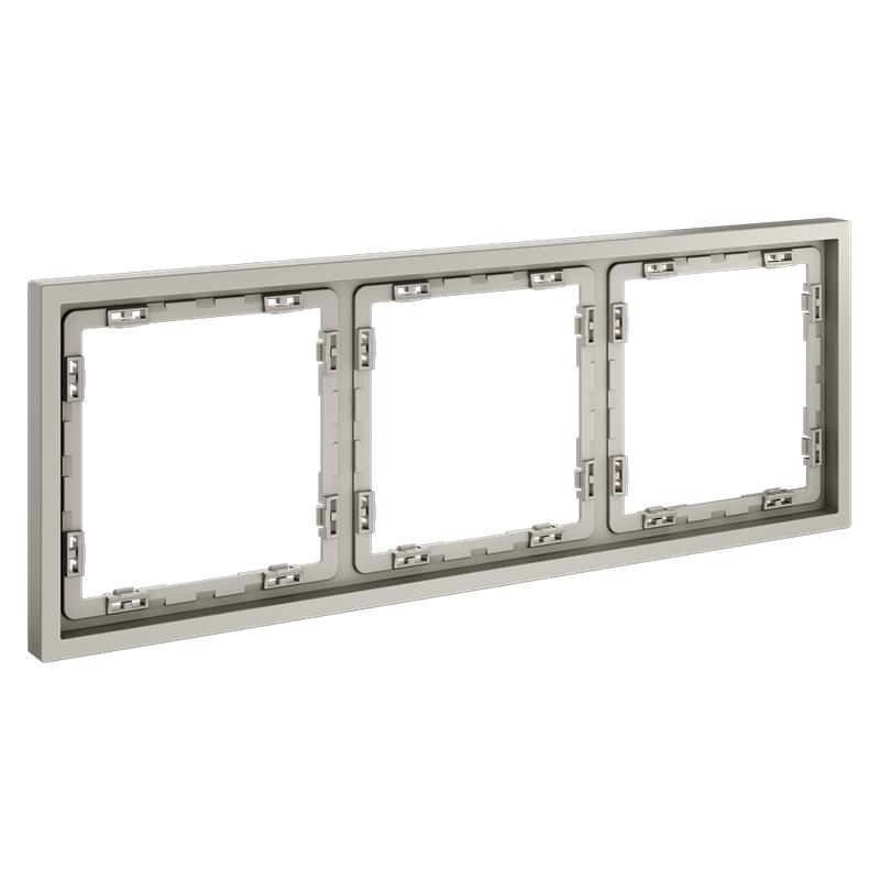 Рамка 3-м S70 пластик. кашемир Voltum VLS100303