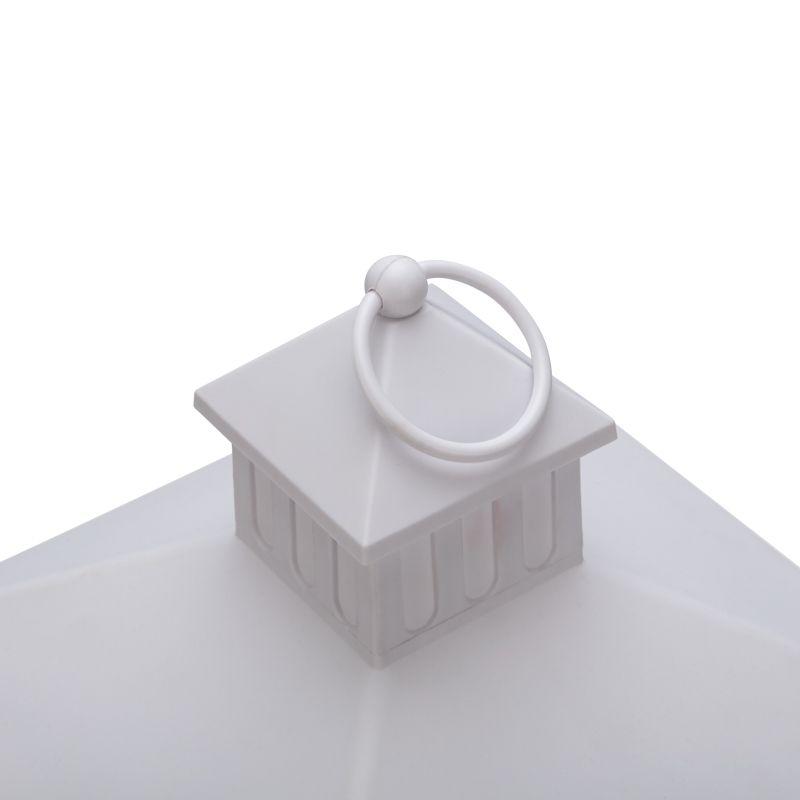 Фонарь декоративный (фигура) с тремя свечами бел. корпус 24х24х40см тепл. бел. Neon-Night 513-071