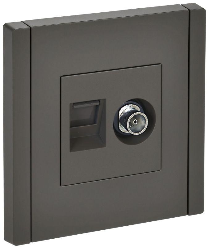 Розетка 2-м TV+RJ45 кат.6 FORTE&PIANO FP337 сер. IEK FP-AK20-2-K03