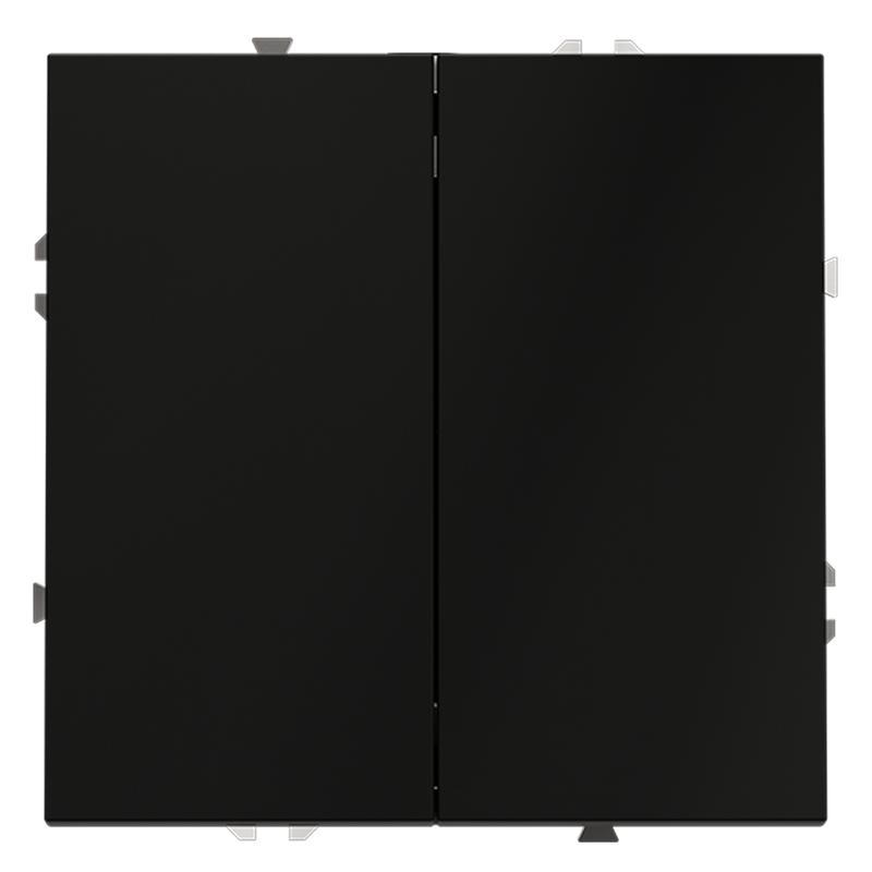 Переключатель проходной 2-кл. СП S70 10А механизм черн. матов. Voltum VLS020308