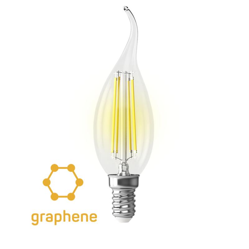 Лампа светодиодная Crystal Graphene Candle wind 9Вт 2800К E14 Voltega 7132
