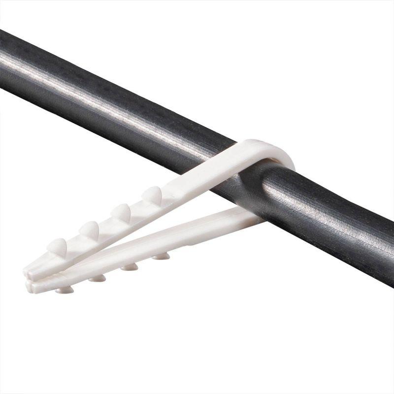 Дюбель-хомут ДХ 5-10 для круглого кабеля нейлон бел. (уп.100шт) Fortisflex 56866