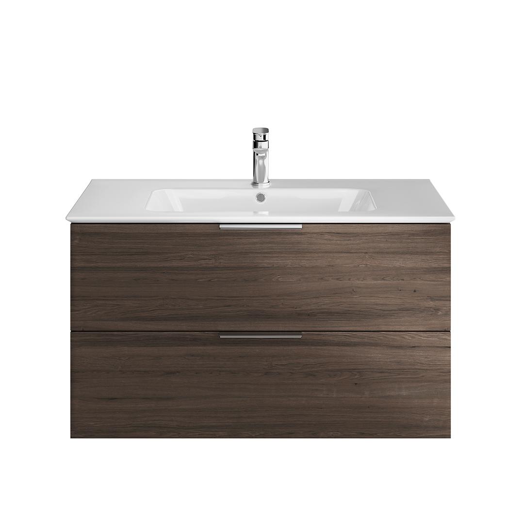 Тумба PIANO Forte подвесная 95 см, 2 ящика, дымчатый вяз