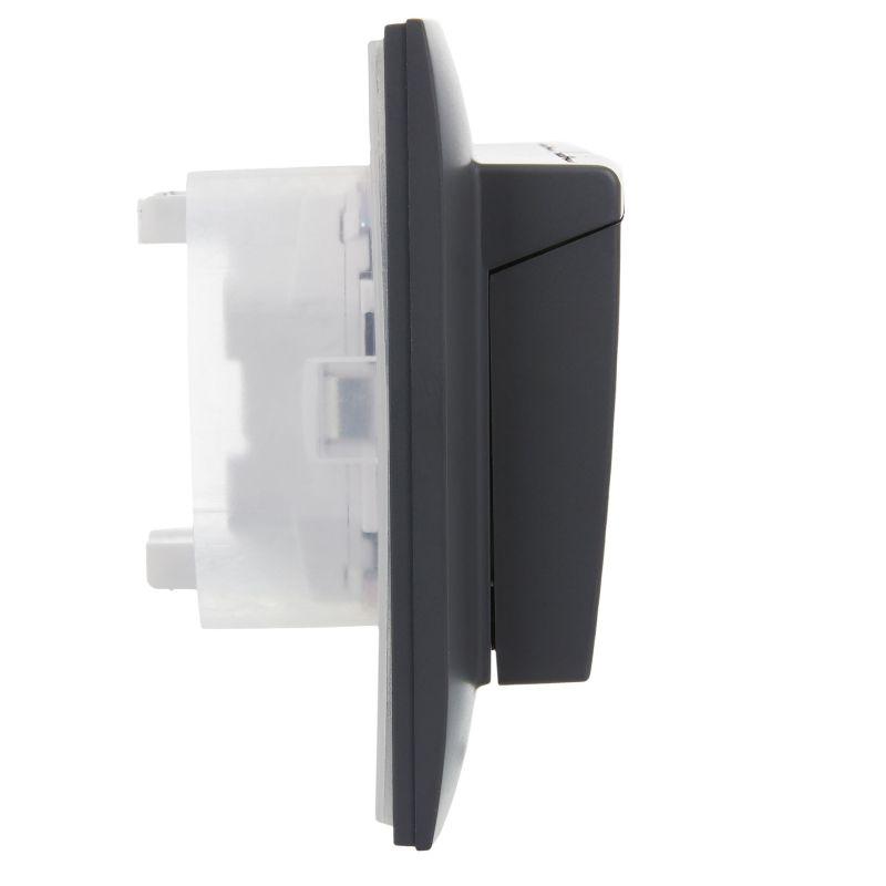 Розетка 2-м SKANDY 16А IP44 с крышкой в сборе SK-R12T титан IEK SK-R26-16-44-K48-F