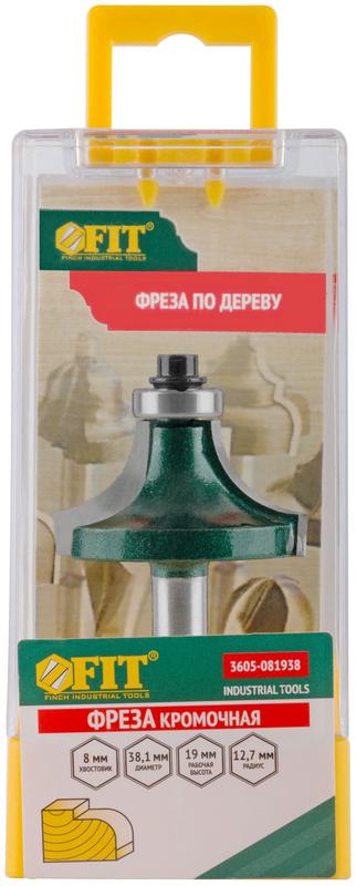 Фреза кромочная калевочная с нижним подшипником DхHхL=38.1х19х60мм FIT 3605-081938