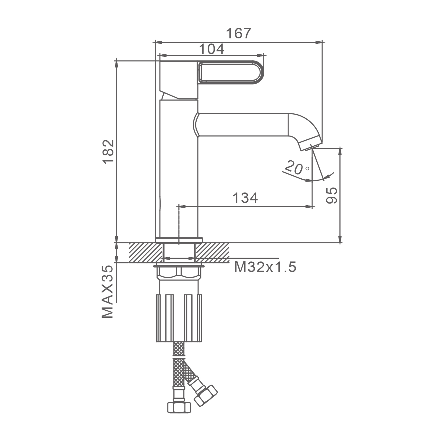Смеситель для раковины Splenka S03.10.23, золото