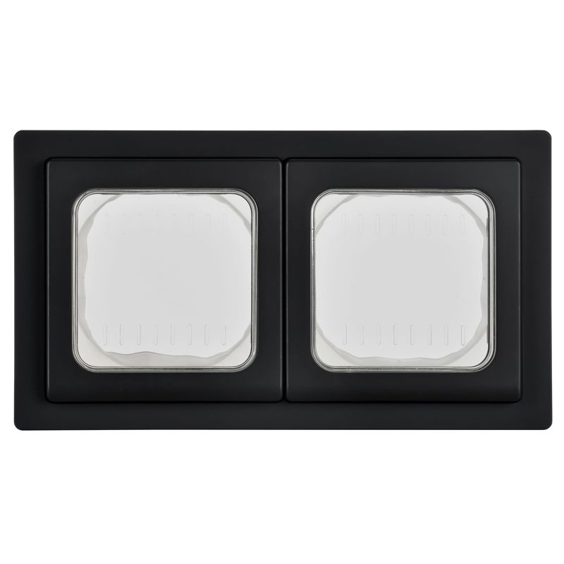 Рамка 2-м СП FLITE Рпро-2-55-ФлЧ IP55 черн. IEK FI-M20-32-55-K02