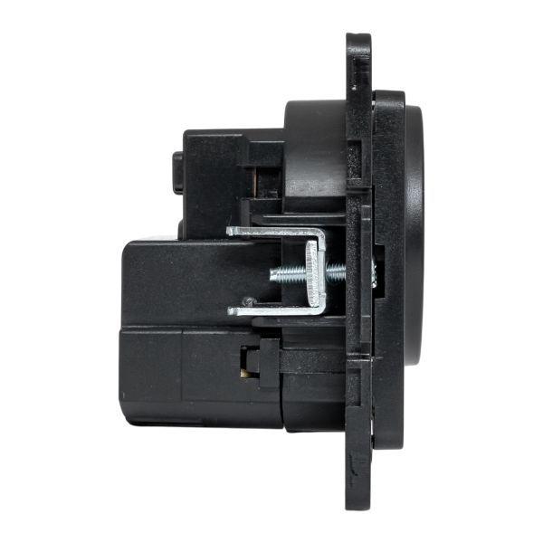 Розетка 1-м СП Стокгольм 16А USB A+C с заземл. защ. шторки винтов. клеммы механизм черн. EKF EZR16-2USB-typeA-typeC