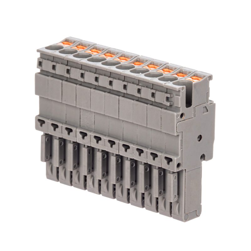Штекер зажим push-in 10 точек подключения 2.5кв.мм сер. DKC VPR-P-2.5-10