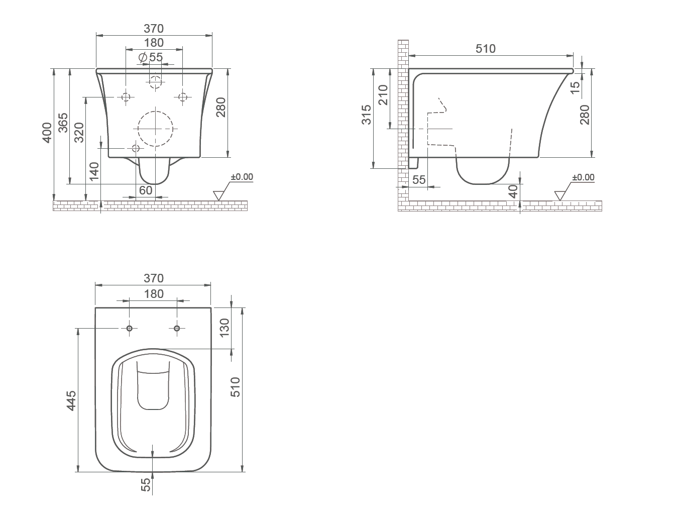 Mirage подвесной унитаз глянец белый