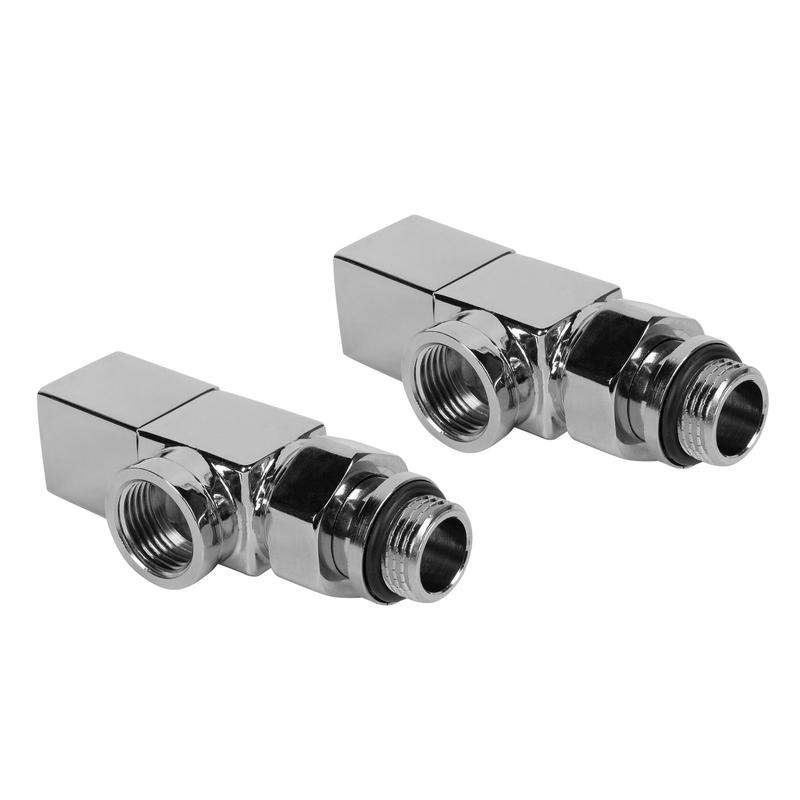 Набор дизайн-вентилей CUBE осевой 1/2дюйм хром Royal Thermo НС-1193193