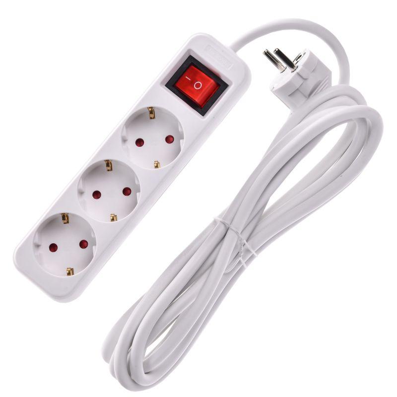 Удлинитель 3х3м 16А У03К ПВС 3х1.5 бел. UMA IEK UM-YP10-16-03-03-ZK-K01