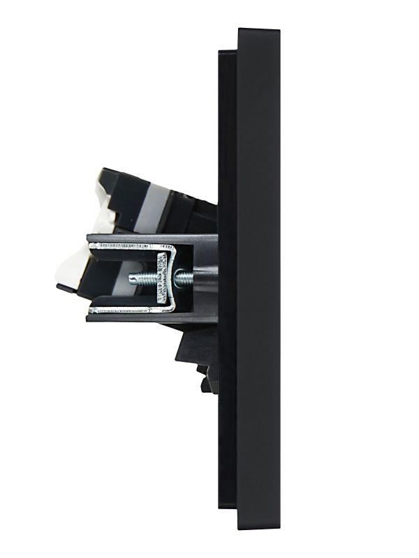 Розетка компьютерная 2-м RJ45 кат.5E FORTE&PIANO FP133 черн. IEK FP-K20-1-K02