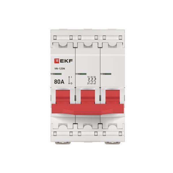 Выключатель нагрузки 3п 80А ВН-125N PROxima EKF S1253080