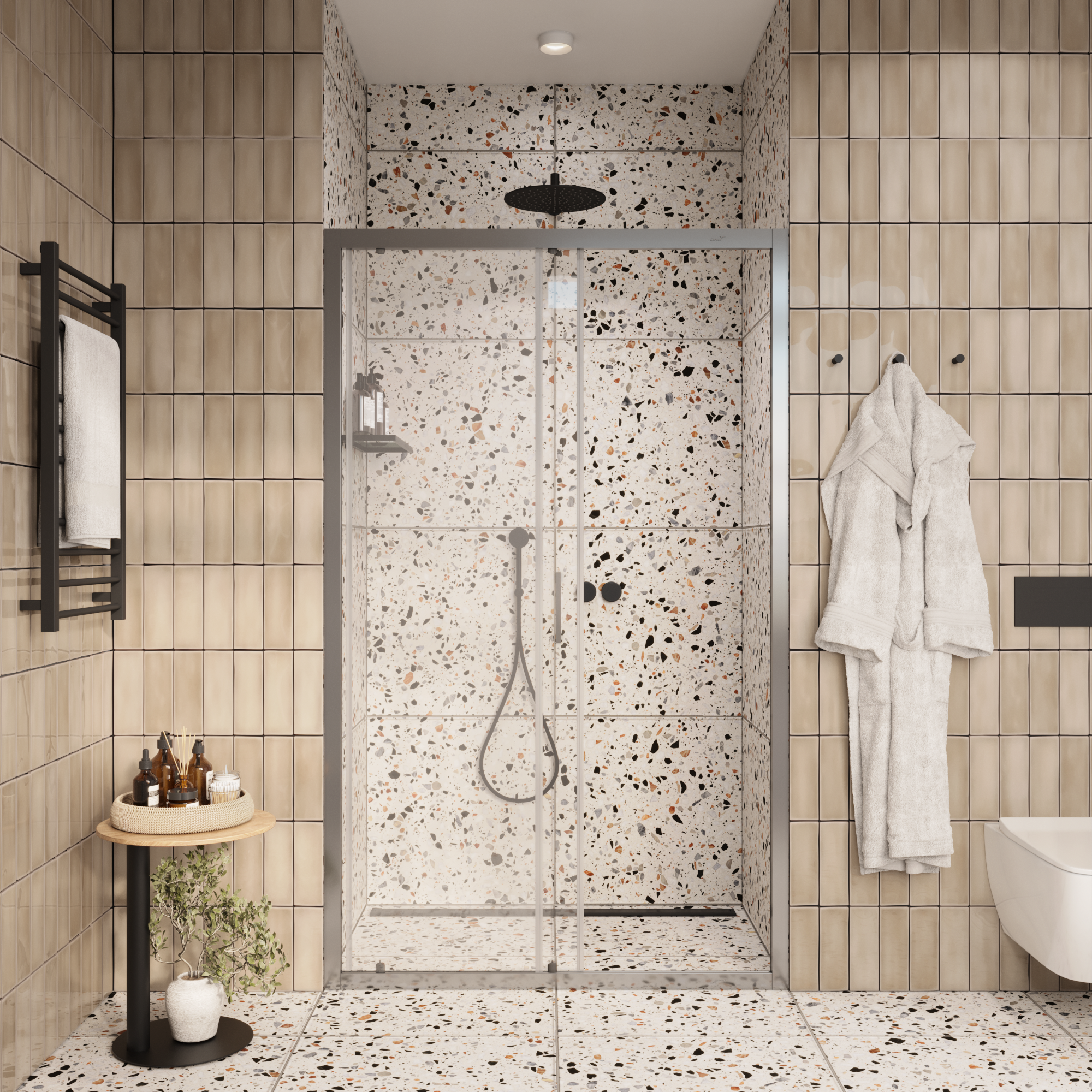 Дверь GLORIA D120 душевая в нишу Ceruttispa (120х195)