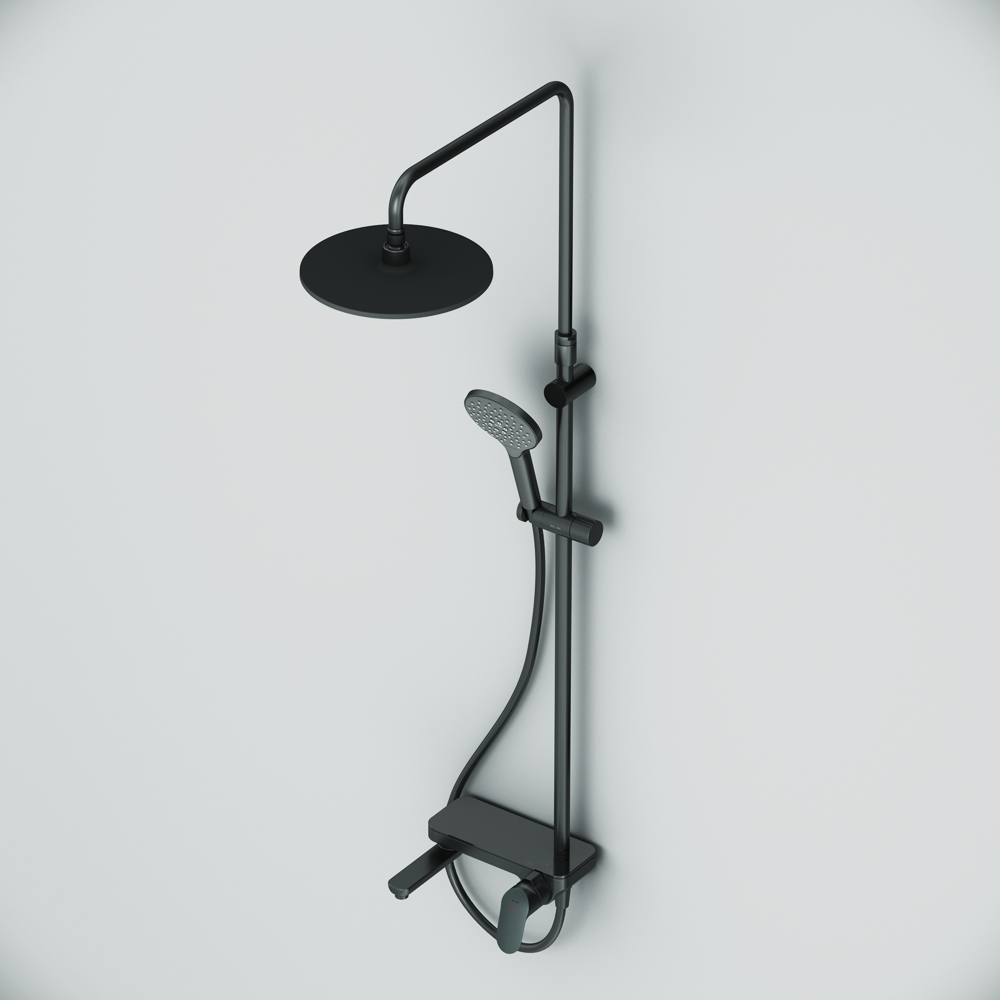 F0780722 Like, душ.система: см-ль-полка д/ванны/душа, душ.штанга 1030-1460мм, верхний душ 220 мм, ру